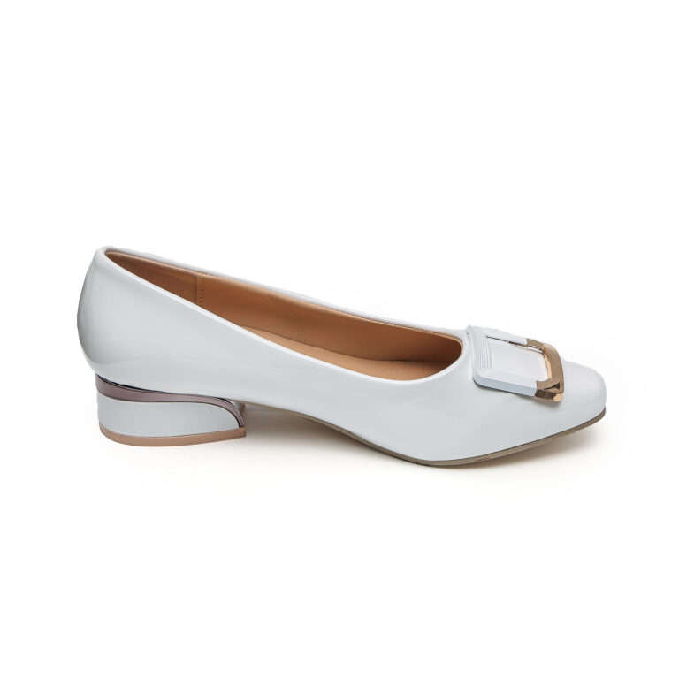 TTP Square Toe Patent Loafers with Square Decor JSF8