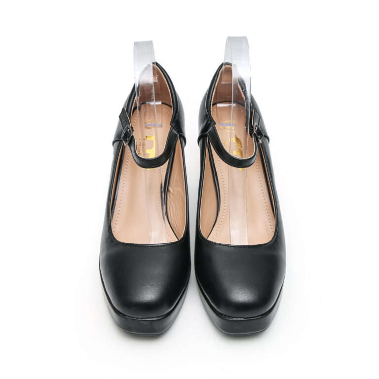 TTP Classic Block Heel Plarform High Heels with Ankle Strap JSF11