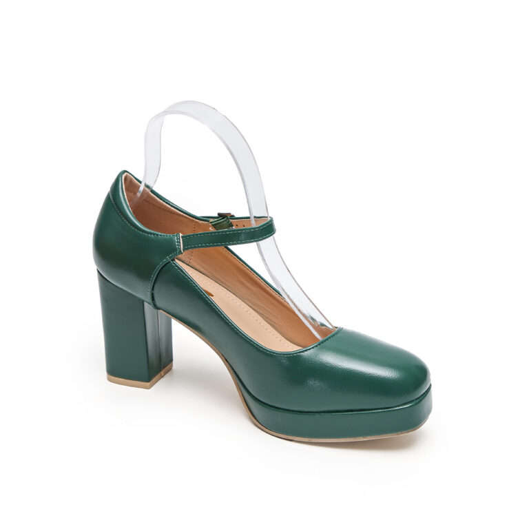 TTP Classic Block Heel Plarform High Heels with Ankle Strap JSF11