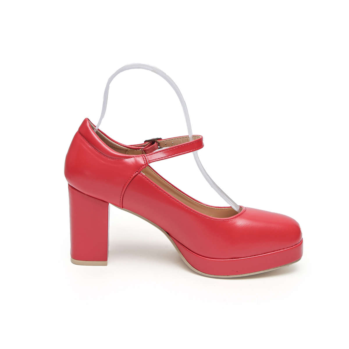 TTP Classic Block Heel Plarform High Heels with Ankle Strap JSF11