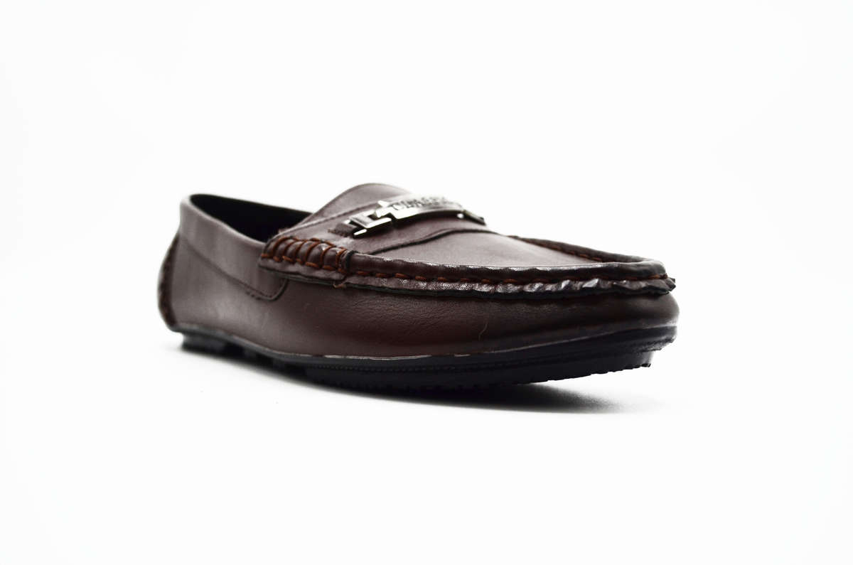 TTP Women's Moccasin with Metal Buckle Decor on Vamp