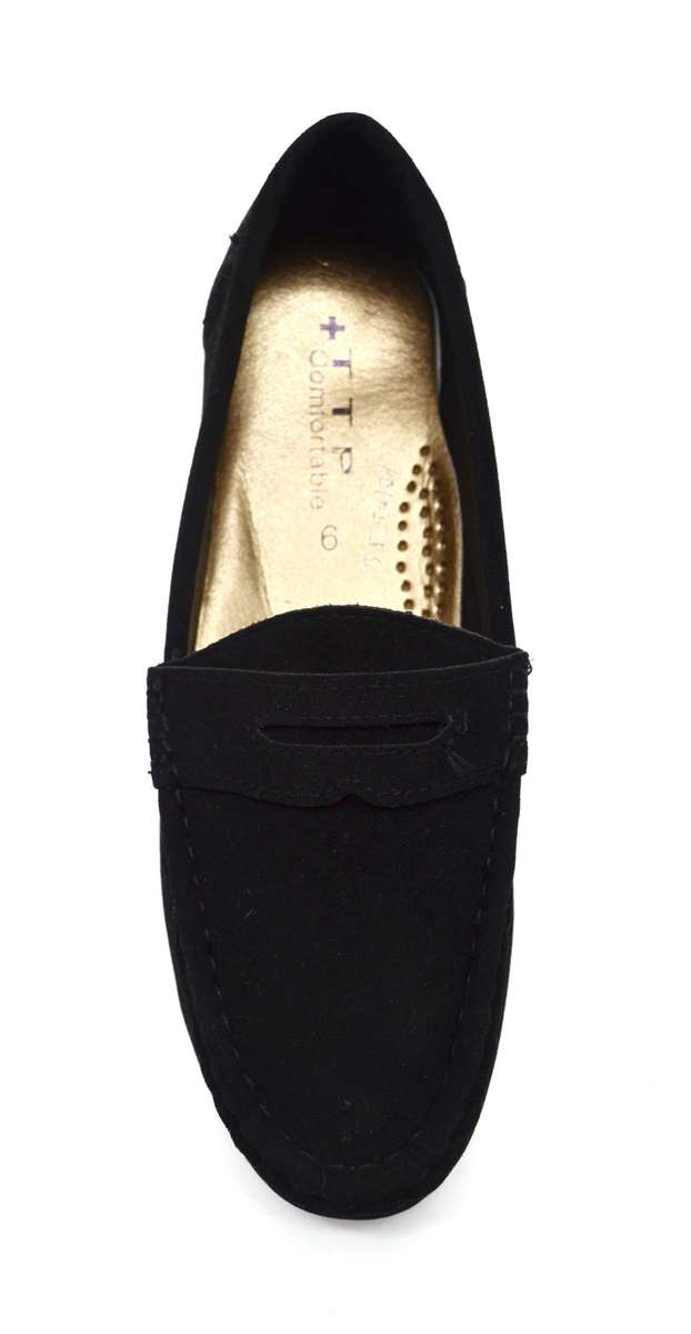 TTP Men's Suede Moccasin with Cut Out Detailed Decor on Vamp