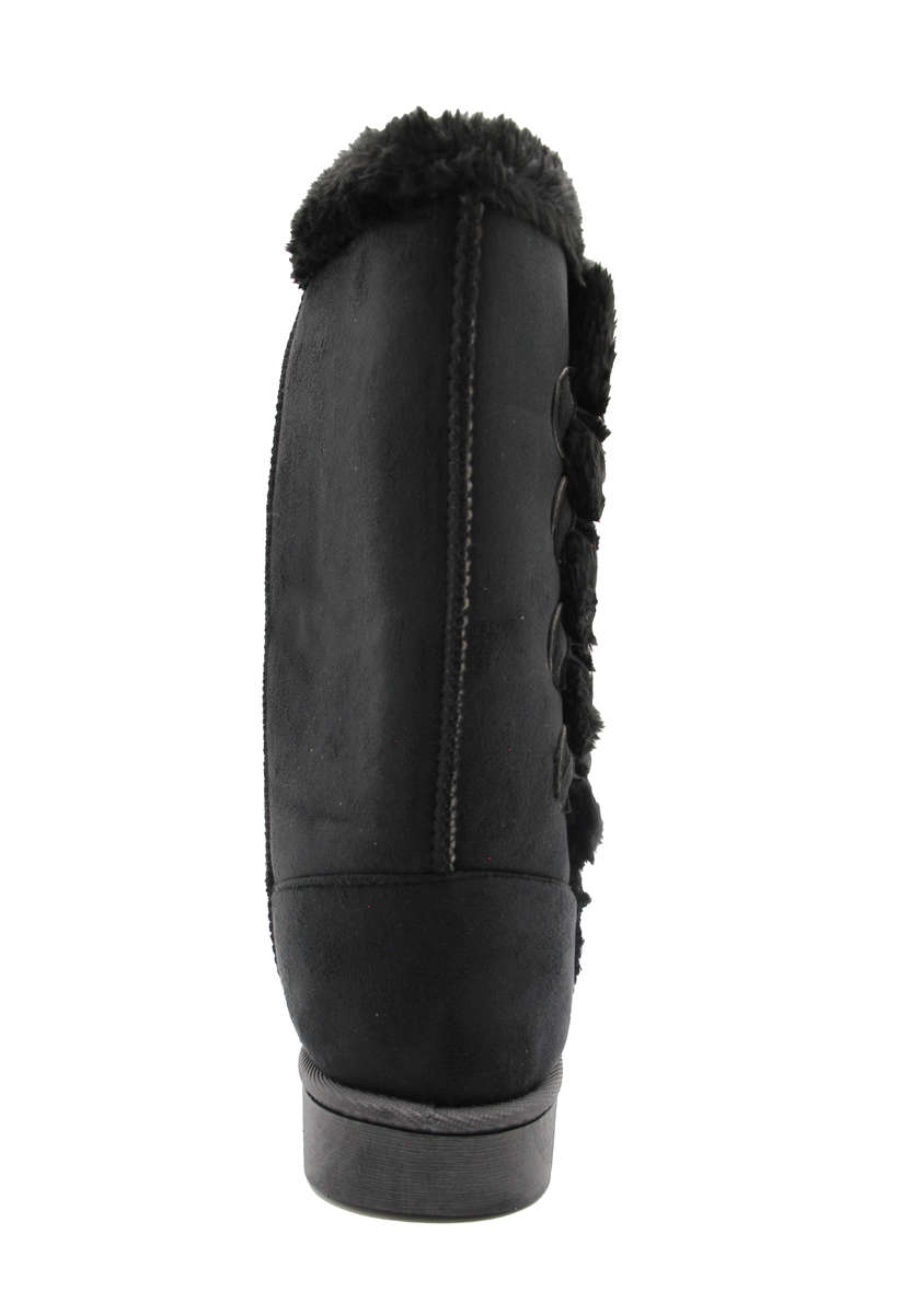 TTP Women's Suede Four Button Mid-Calf Polar Boots