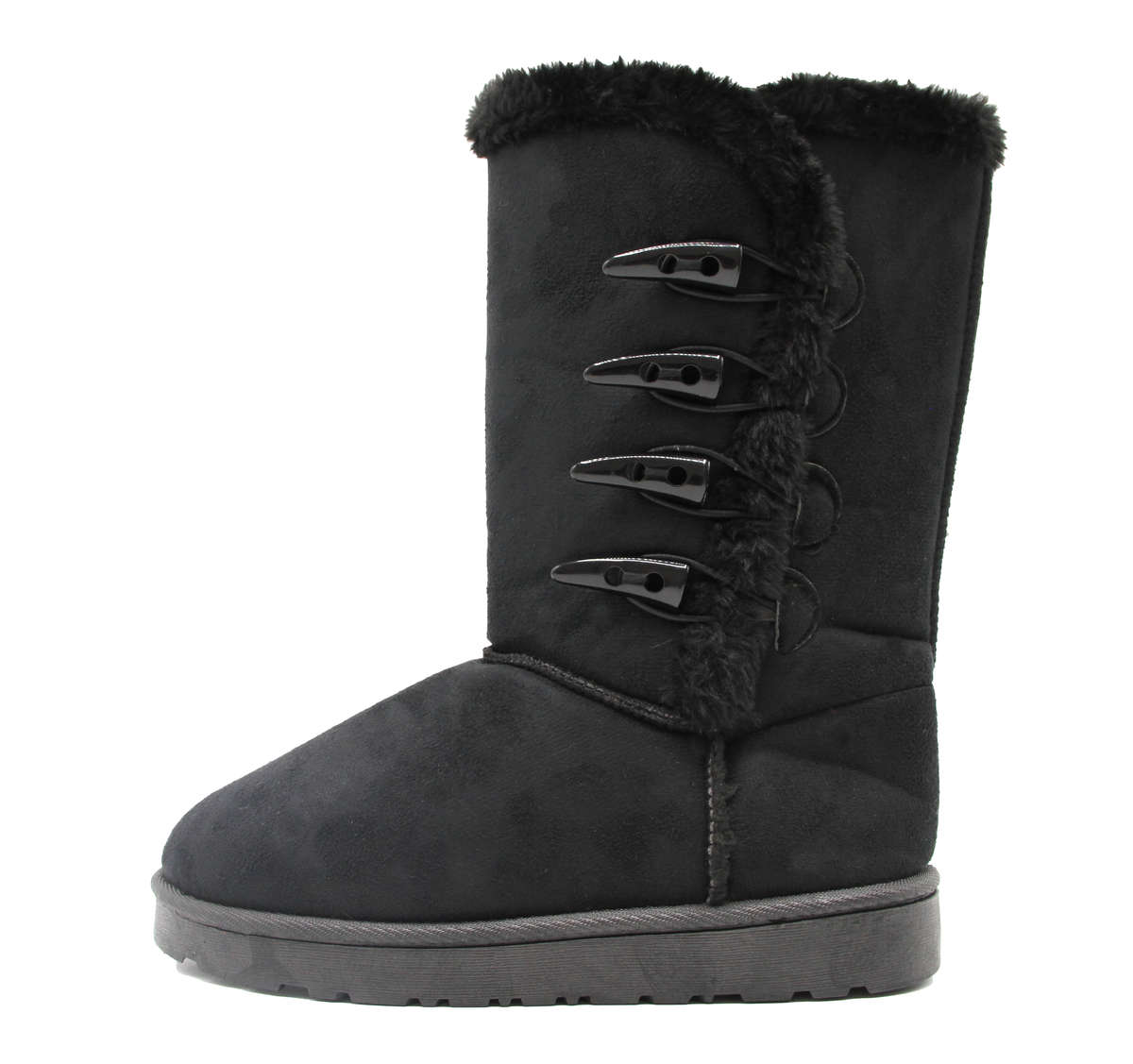 TTP Women's Suede Four Button Mid-Calf Polar Boots