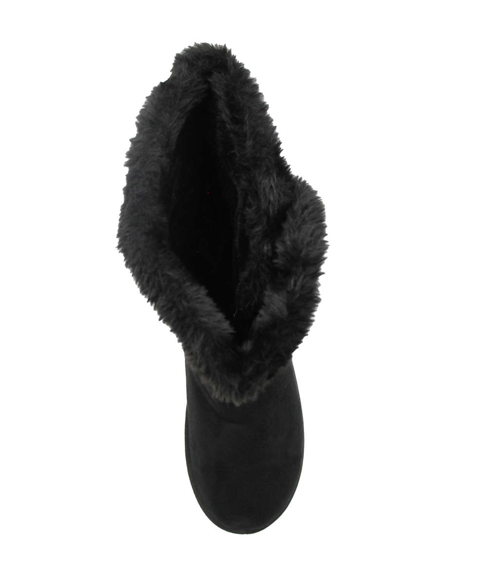 TTP Women's Suede Four Button Mid-Calf Polar Boots