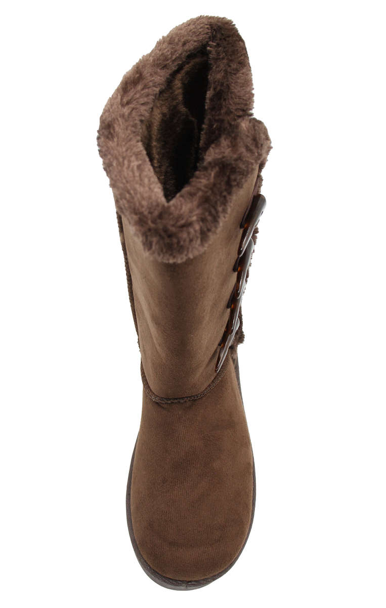 TTP Women's Suede Four Button Mid-Calf Polar Boots