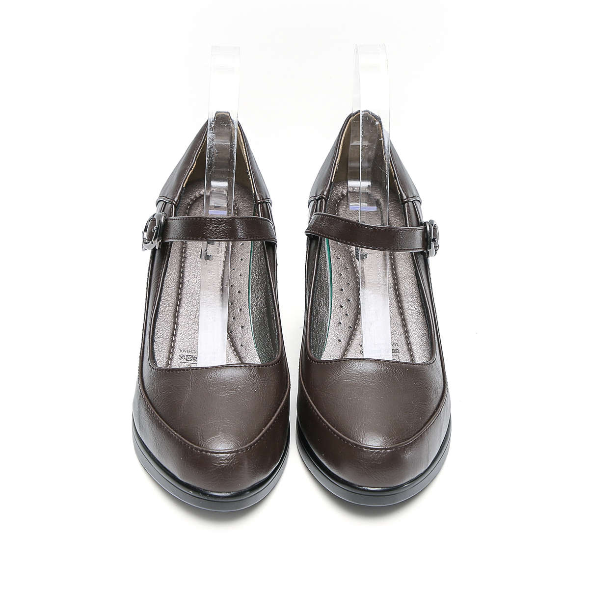 TTP Fashion Platform Block Heel Courts with Ankle Strap XBK3503