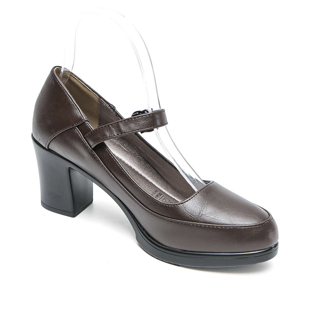 TTP Fashion Platform Block Heel Courts with Ankle Strap XBK3503