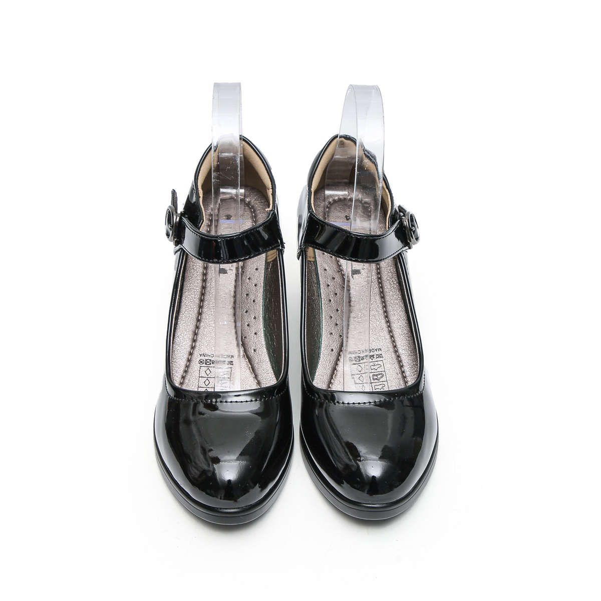 TTP Classic Block Heel Courts with Ankle Strap XBK3052
