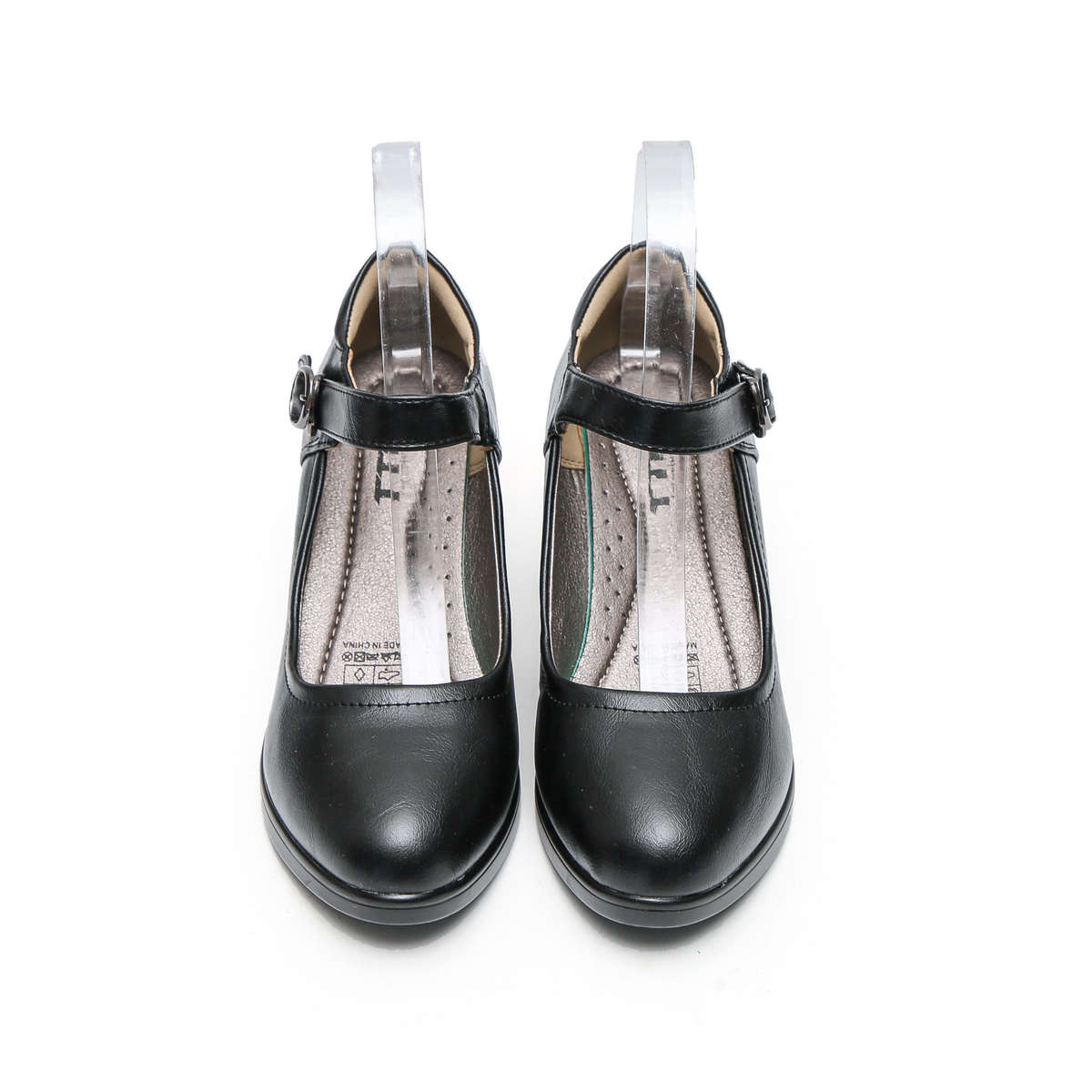 TTP Classic Block Heel Courts with Ankle Strap XBK3052
