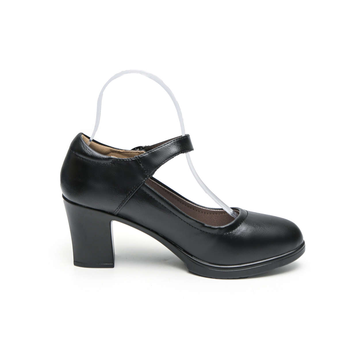TTP Classic Block Heel Courts with Ankle Strap XBK3052