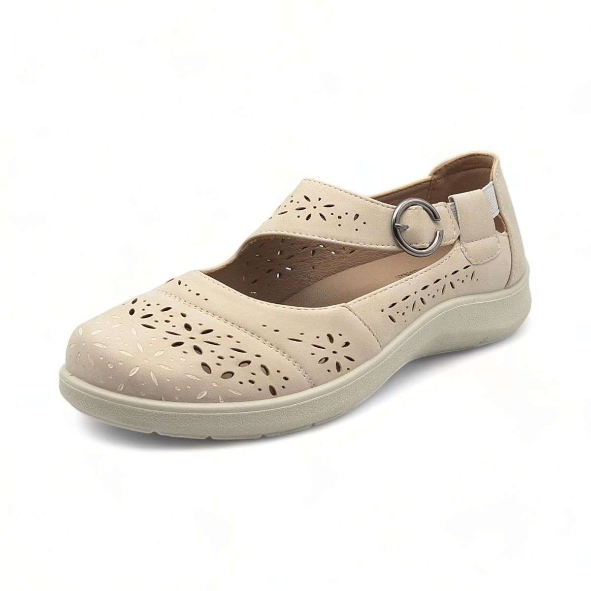 TTP Women Loafers with Elasticated Ankle Strap and Cut out Decor HT5601