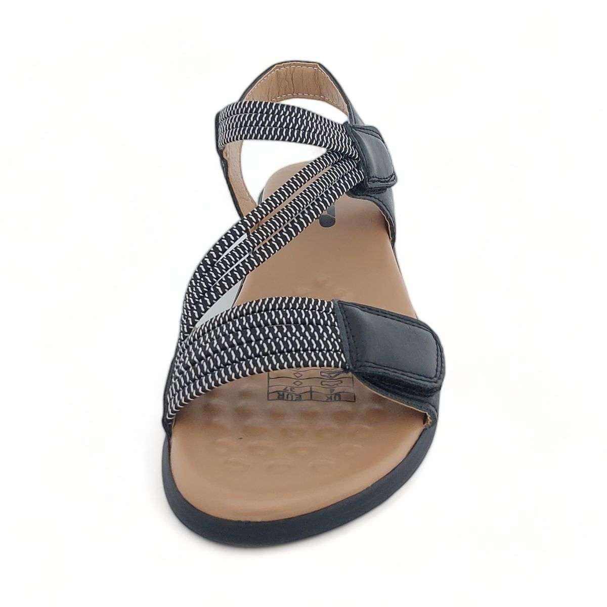 TTP Women Strappy Cushioned Sandal with Velcro Ankle Strap XB2308-2