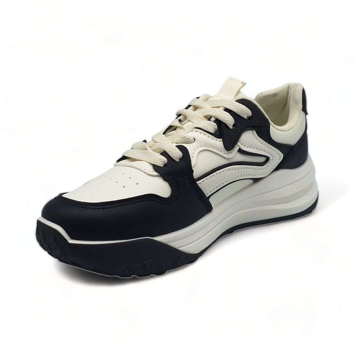 Women PU Casual Lace Up Sneakers XB3901