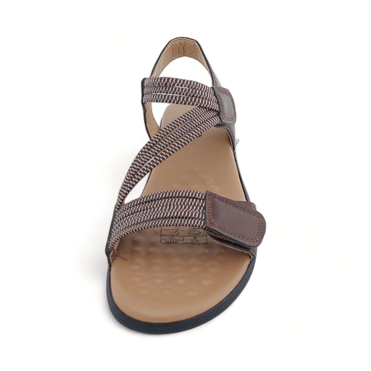 TTP Women Strappy Cushioned Sandal with Velcro Ankle Strap XB2308-2