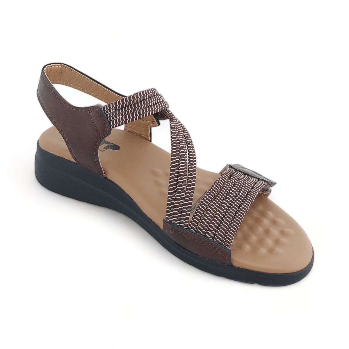 TTP Women Strappy Cushioned Sandal with Velcro Ankle Strap XB2308-2
