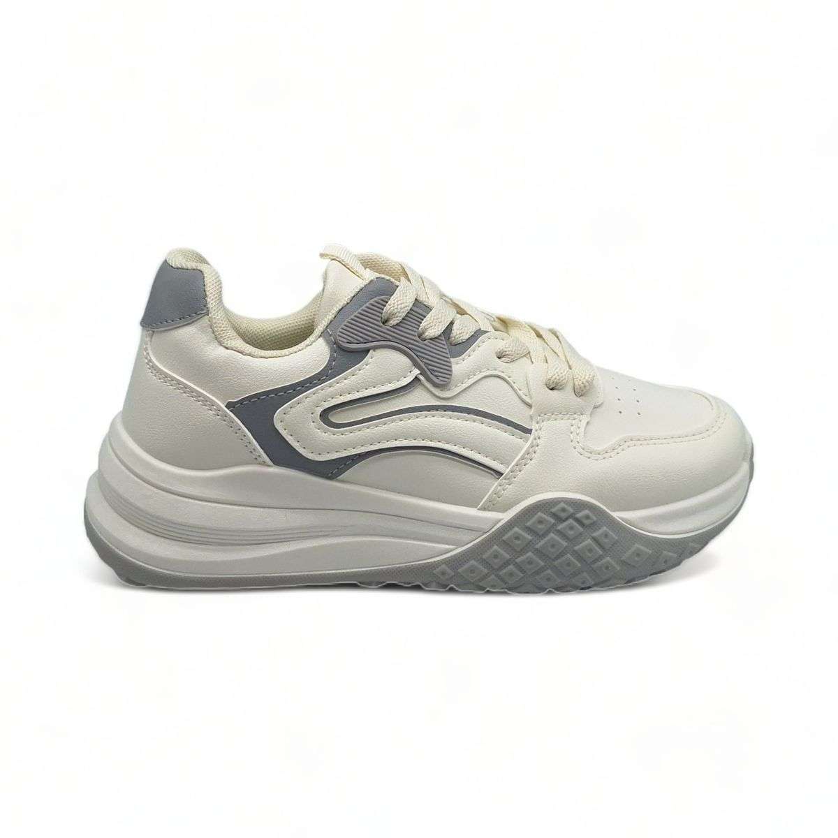 Women PU Casual Lace Up Sneakers XB3901