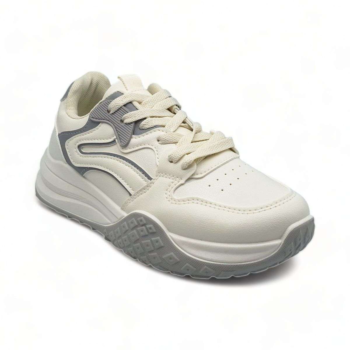 Women PU Casual Lace Up Sneakers XB3901