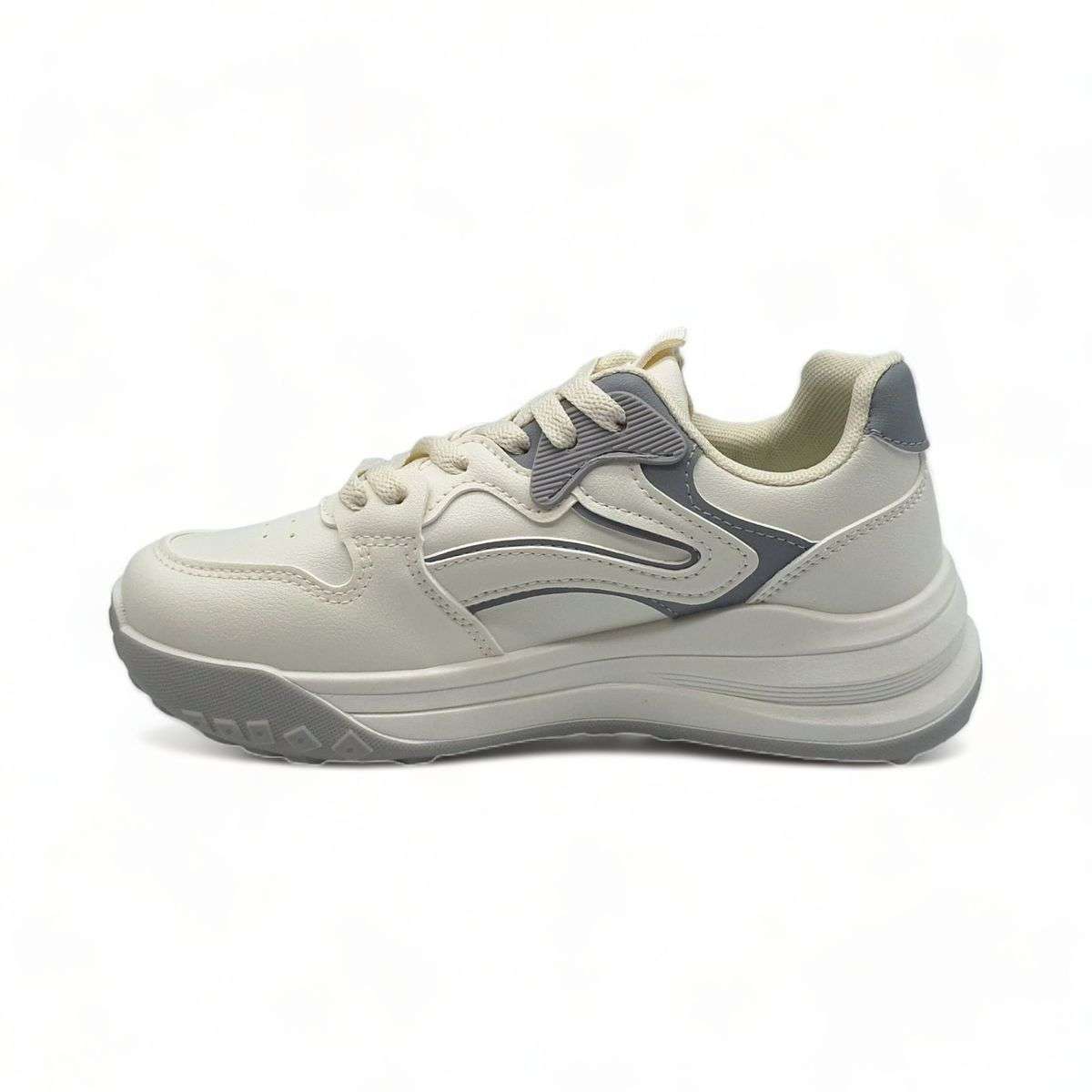 Women PU Casual Lace Up Sneakers XB3901