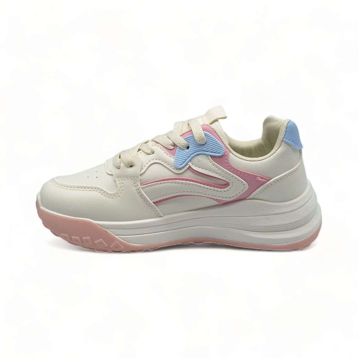 Women PU Casual Lace Up Sneakers XB3901