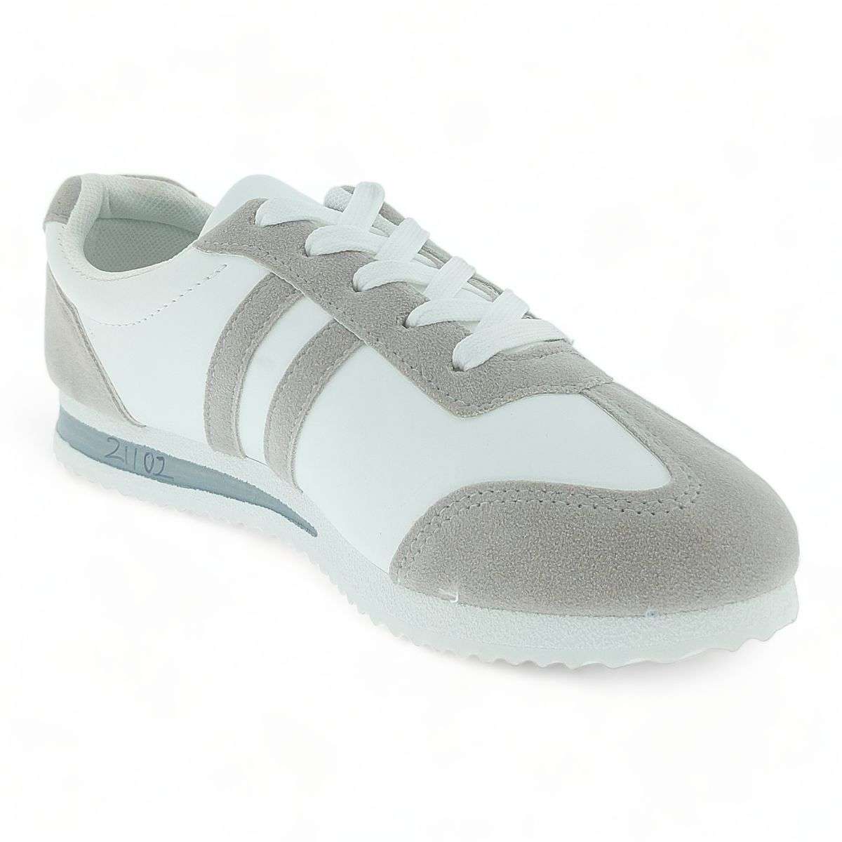 Fashion Women Grey PU Sneakers XB21102