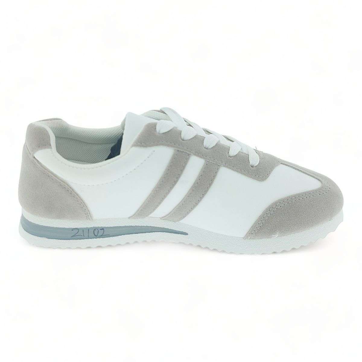 Fashion Women Grey PU Sneakers XB21102
