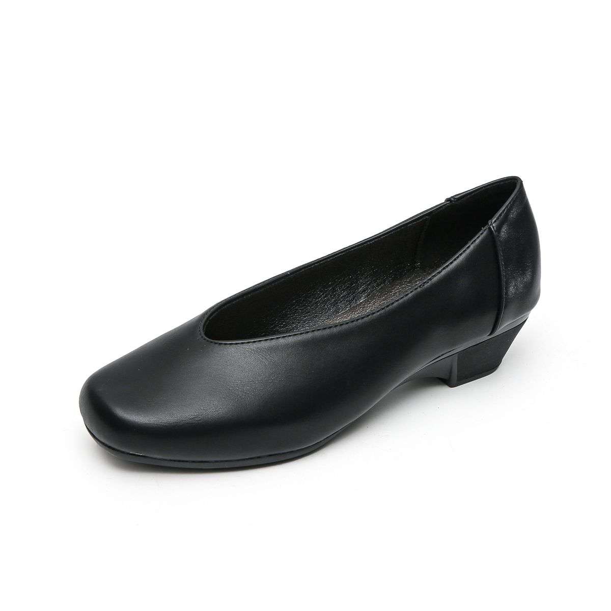 TTP - Simplistic Slip On Square Toe Low Heels JSF28