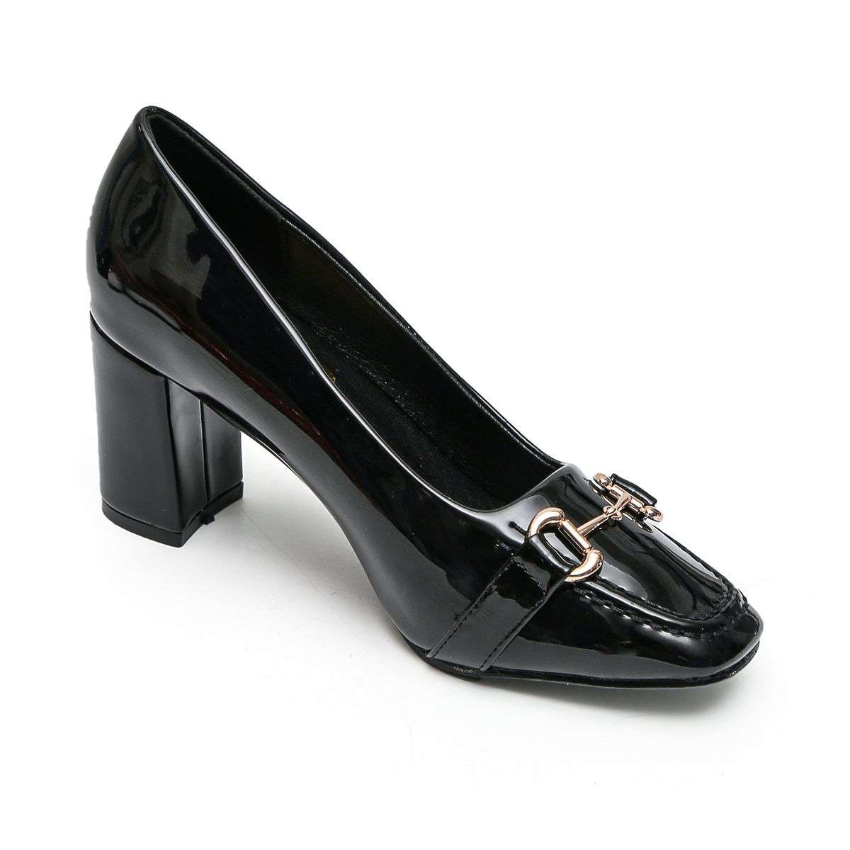 TTP - Square Toe Block Heel with Link Decor JSF51