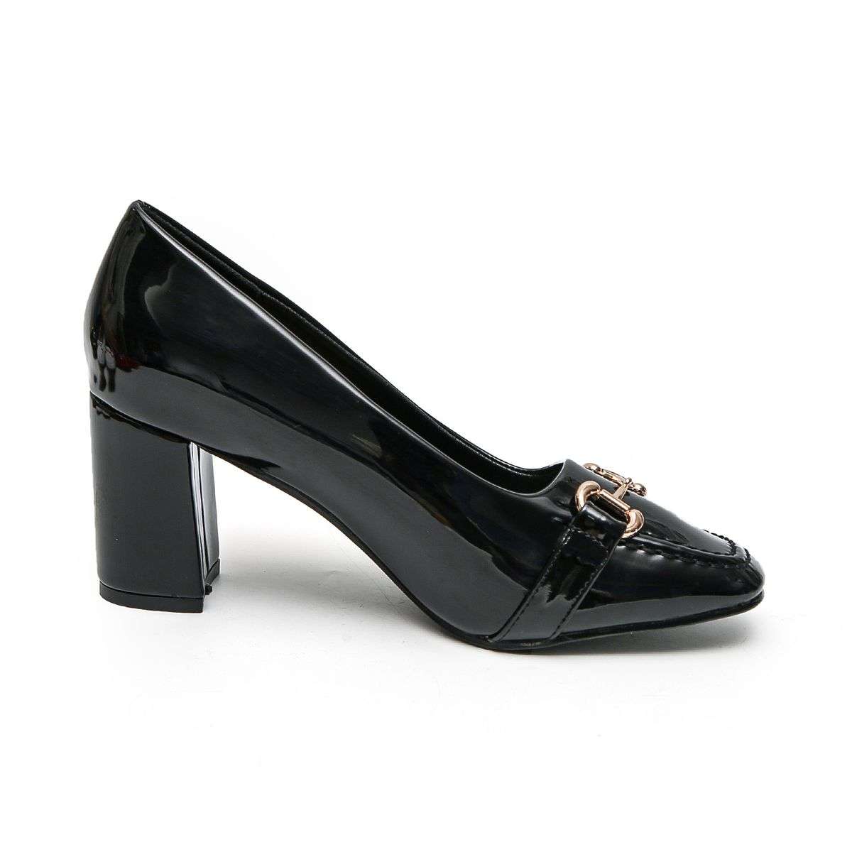 TTP - Square Toe Block Heel with Link Decor JSF51