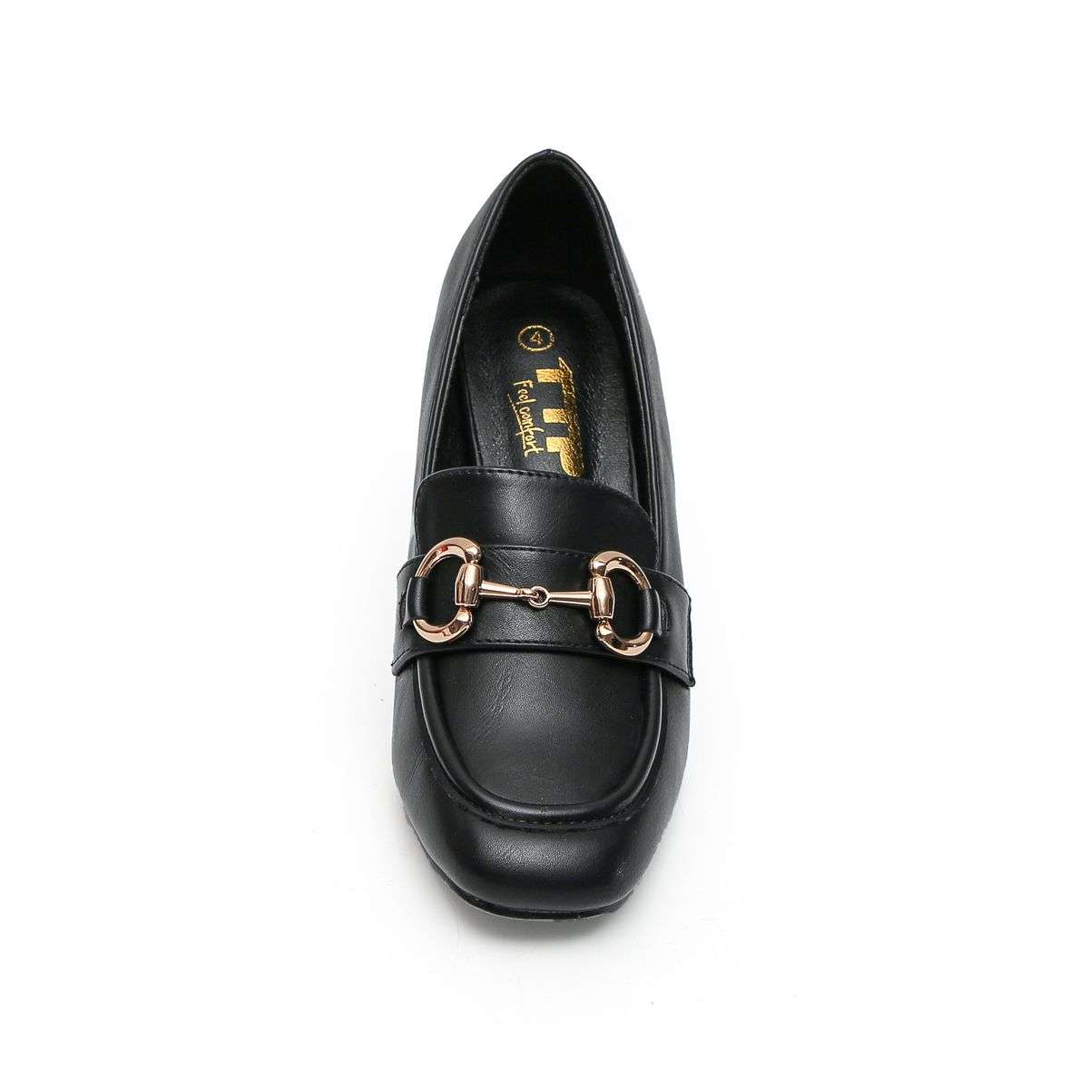 TTP Square Toe High Top Line Block Heel with Link Decor JSF52