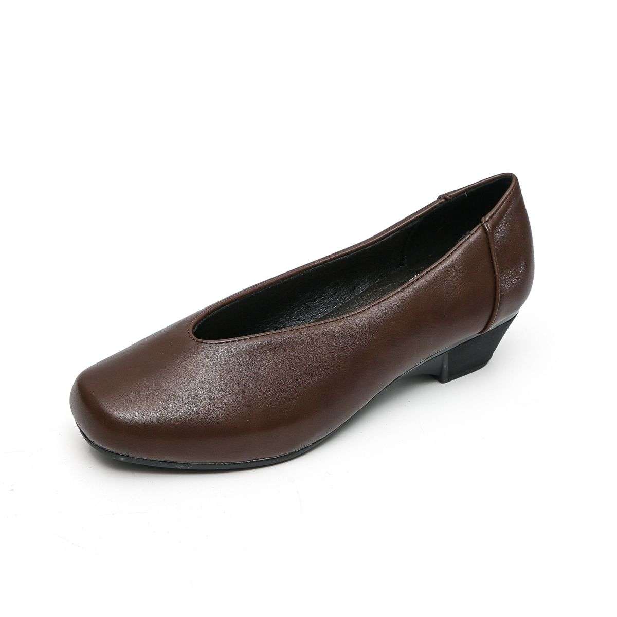 TTP - Simplistic Slip On Square Toe Low Heels JSF28