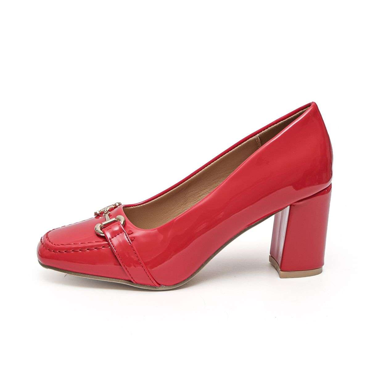 TTP - Square Toe Block Heel with Link Decor JSF51