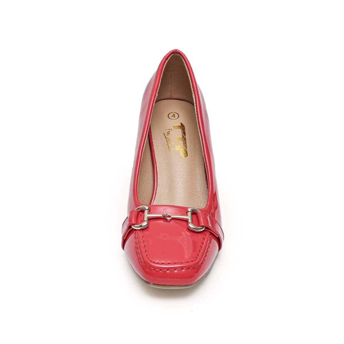 TTP - Square Toe Block Heel with Link Decor JSF51
