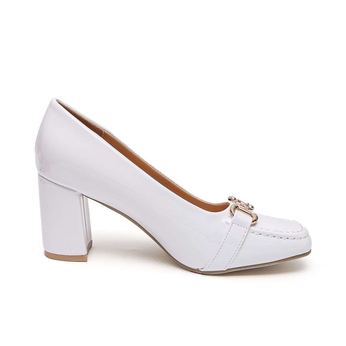 TTP - Square Toe Block Heel with Link Decor JSF51