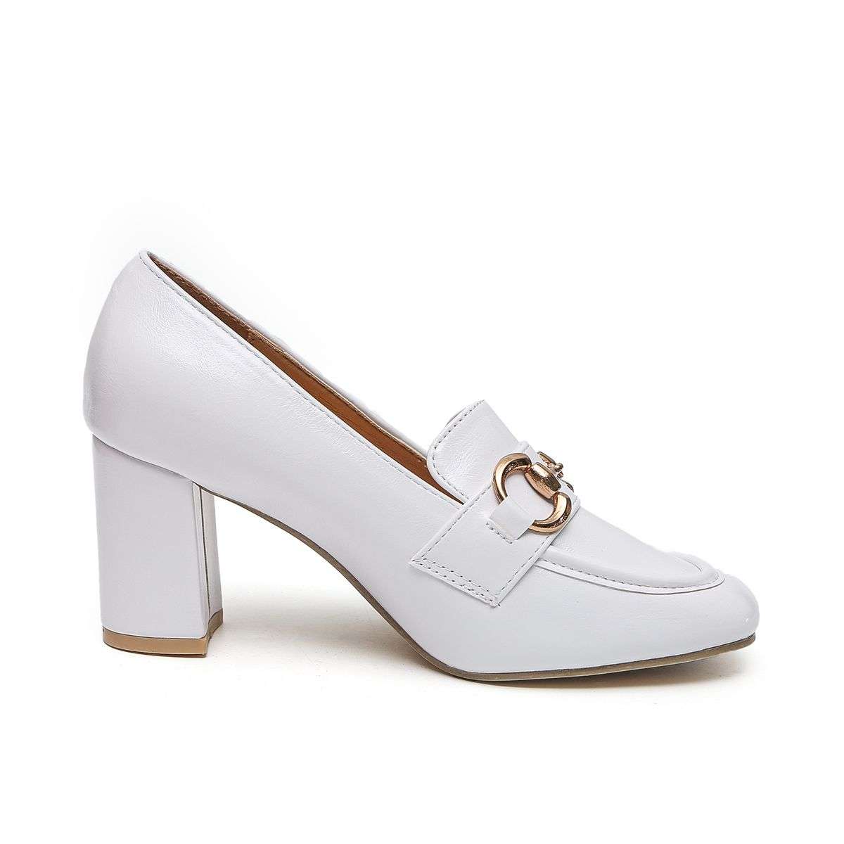 TTP Square Toe High Top Line Block Heel with Link Decor JSF52