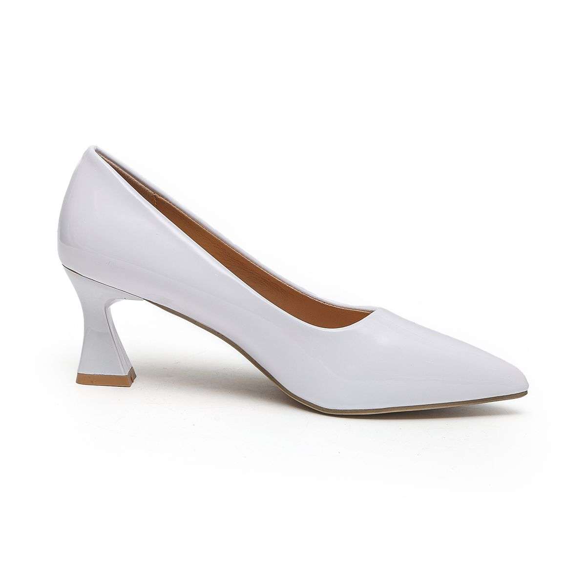 TTP Women Spool Heel Patent PU Slip On Heels JSF65