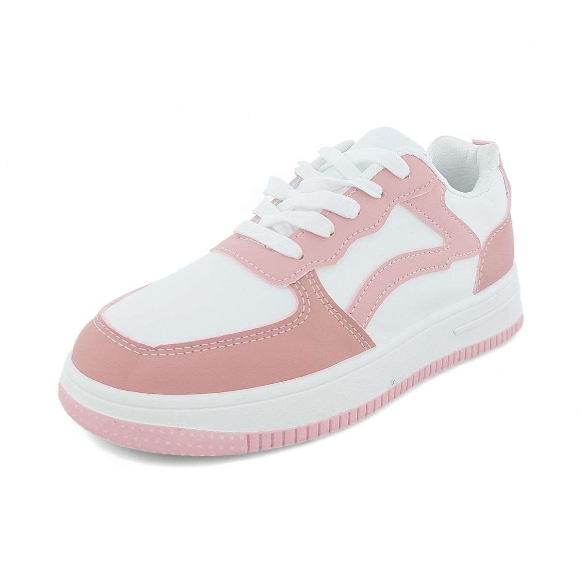 Women Pu Low Top Lace Up Sneakers - ETC4122