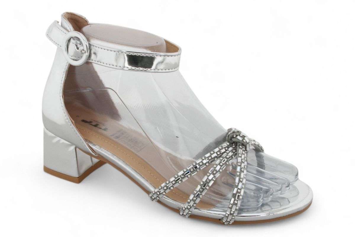 TTP Women Patent Ankle Strap Block Heel Sandals HT240625