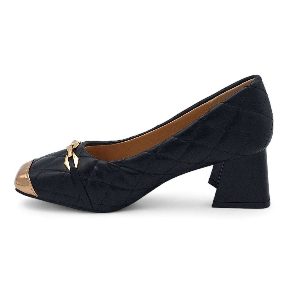 TTP Women PU Square Toe Block Heels JSF90