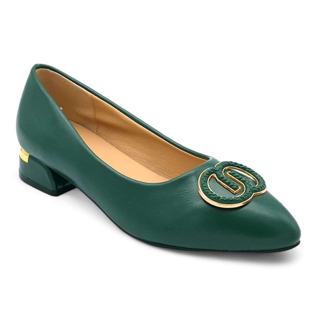 TTP Women PU Low Block Heel JSF89