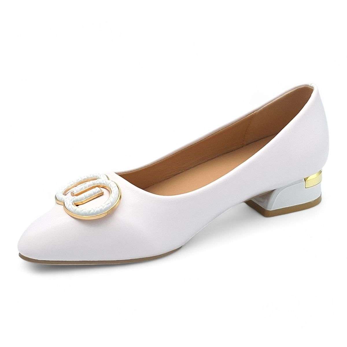 TTP Women PU Low Block Heel JSF89