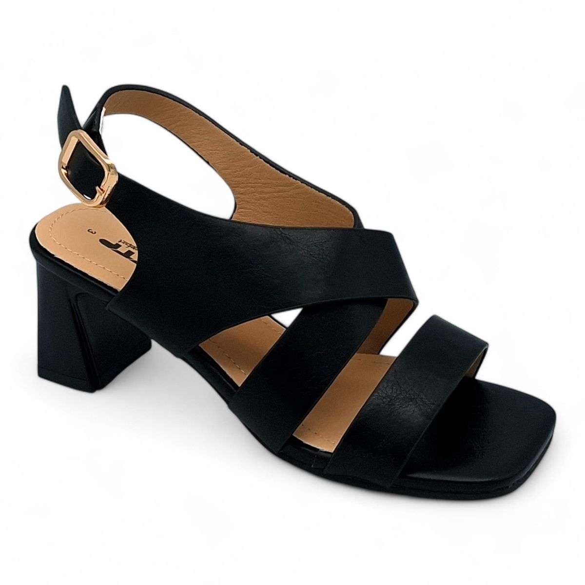 TTP Women Block Heel X Ankle Strap Sandals - HT007