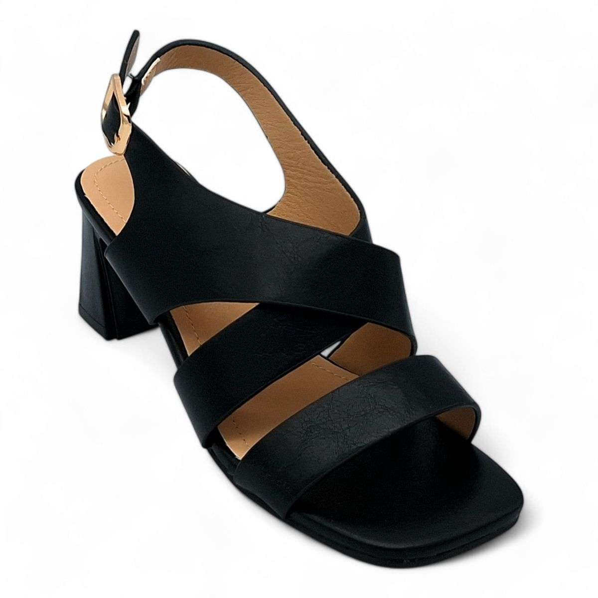 TTP Women Block Heel X Ankle Strap Sandals - HT007
