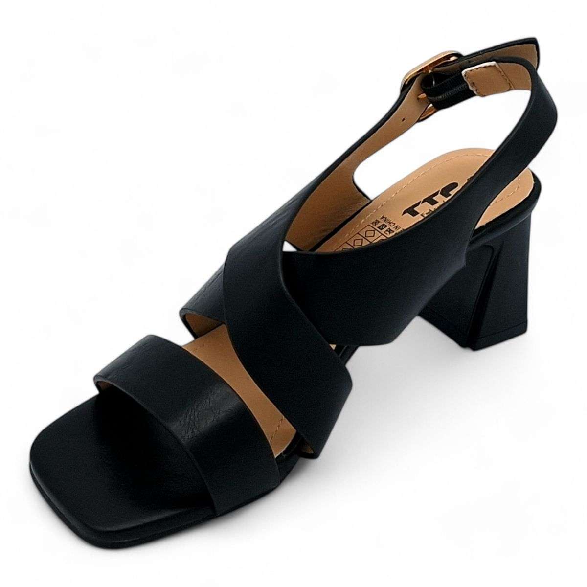 TTP Women Block Heel X Ankle Strap Sandals - HT007