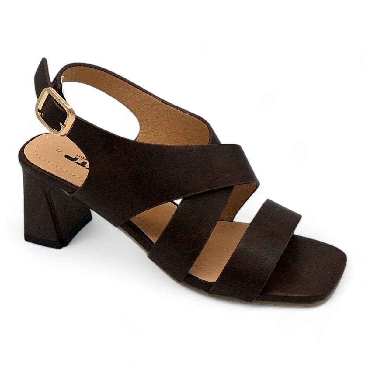 TTP Women Block Heel X Ankle Strap Sandals - HT007