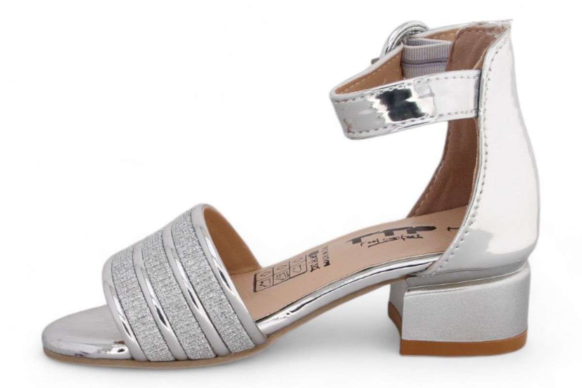 TTP Girls Block Heel Sandals with Ankle Strap HT001