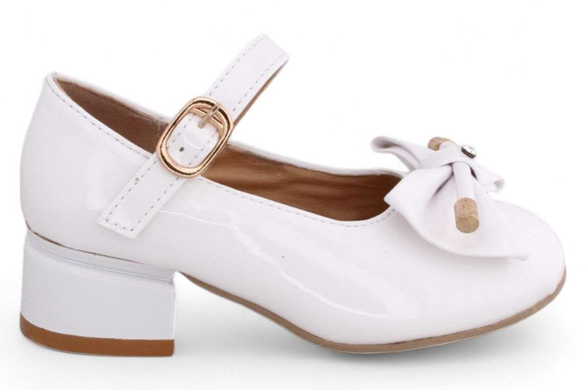 TTP Girls Ankle Strap Heels with Ribbon Decor HT002