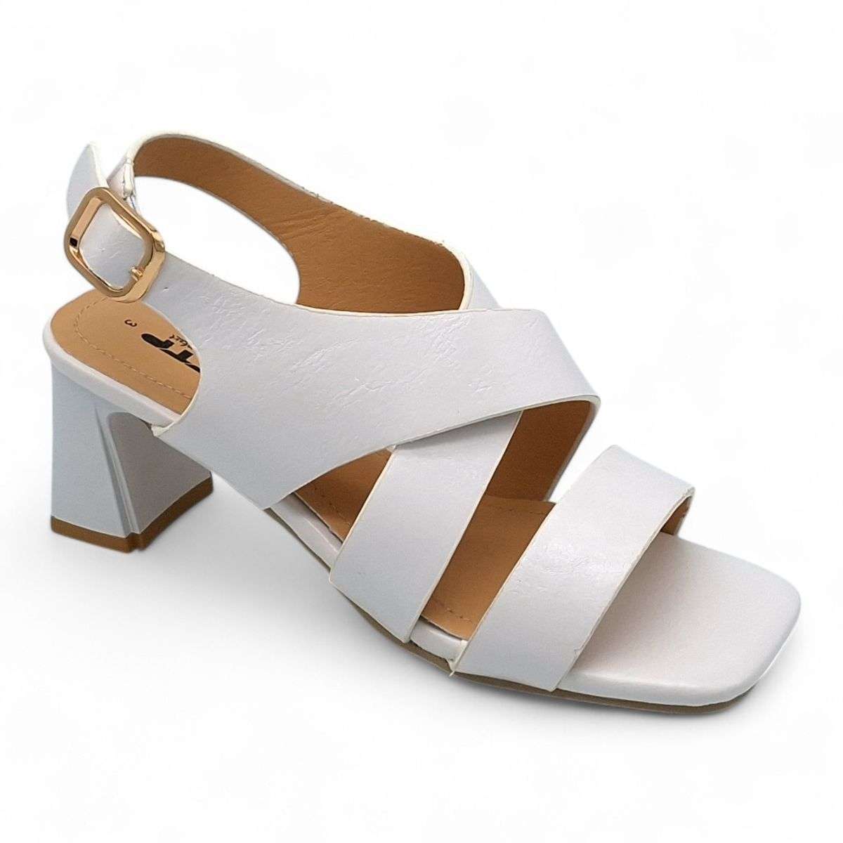 TTP Women Block Heel X Ankle Strap Sandals - HT007