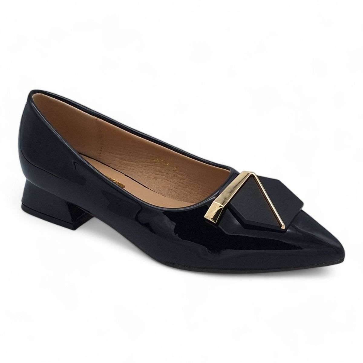 TTP Women Patent PU Low Block Heels JSF116