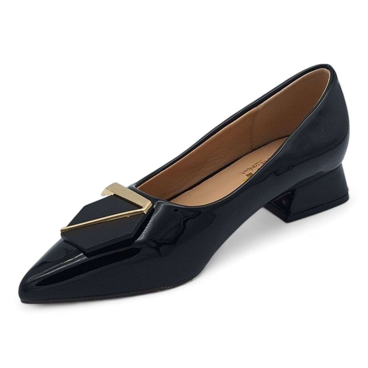 TTP Women Patent PU Low Block Heels JSF116
